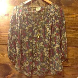 Floral urban outfitters top!